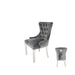 Chelsea Dark Grey Velvet Lion knocker Dining chair