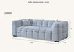 Aluxo Tribeca Sofa Range in Pearl Boucle Fabric