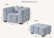 Aluxo Tribeca Sofa Range in Pearl Boucle Fabric