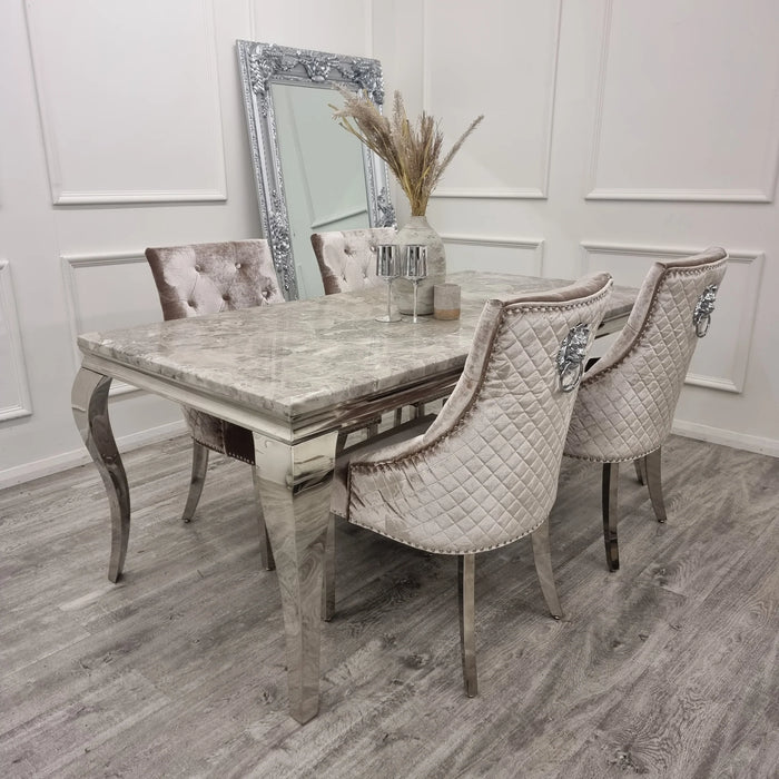 Louis Dining Table + Majestic Dining Chairs