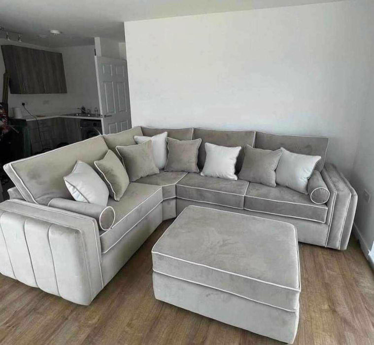 Louisiana plush velvet corner sofa range
