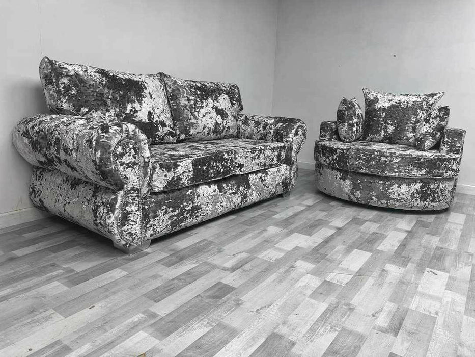 Windsor 3+2 crushed velvet sofa range