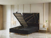 Helix Divan Bed & Mattress Set Double Black & Gold