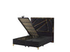 Helix Divan Bed & Mattress Set King-size Black Velvet & Gold