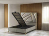 Helix Divan Bed & Mattress Set Double Champagne & Gold