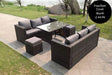 Leeds 8 Seater Lounge Rattan Sofa Set Dining Table Stools Outdoor Garden Furniture (FREE RAIN COVER)