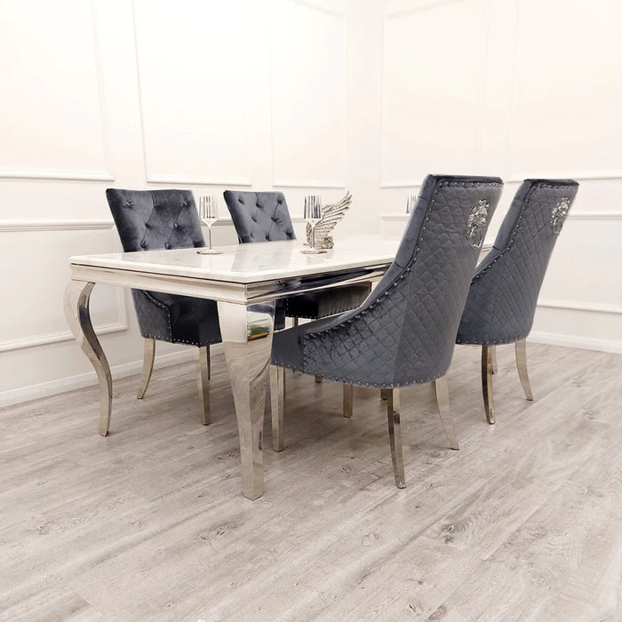 Louis Dining Table + Majestic Dining Chairs