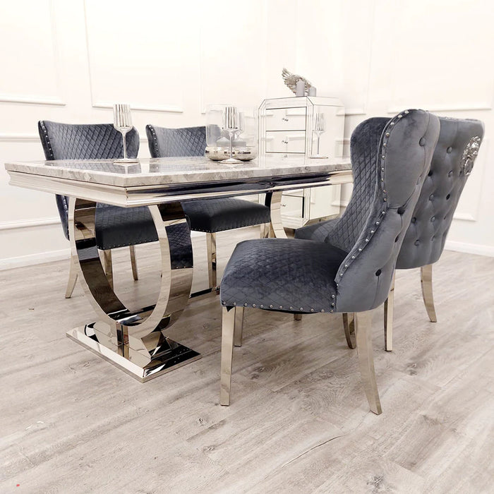 Louis Dining Table + Chelsea Dining Chairs