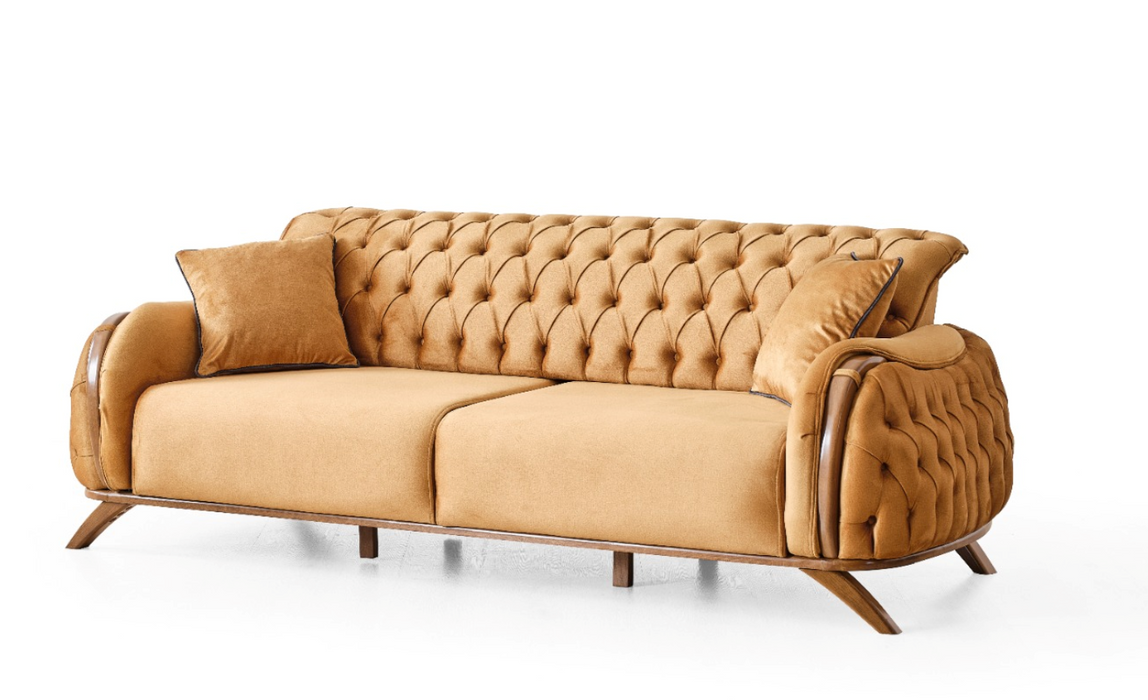 Sude Chesterfield 3+2 sofa Plush Velvet