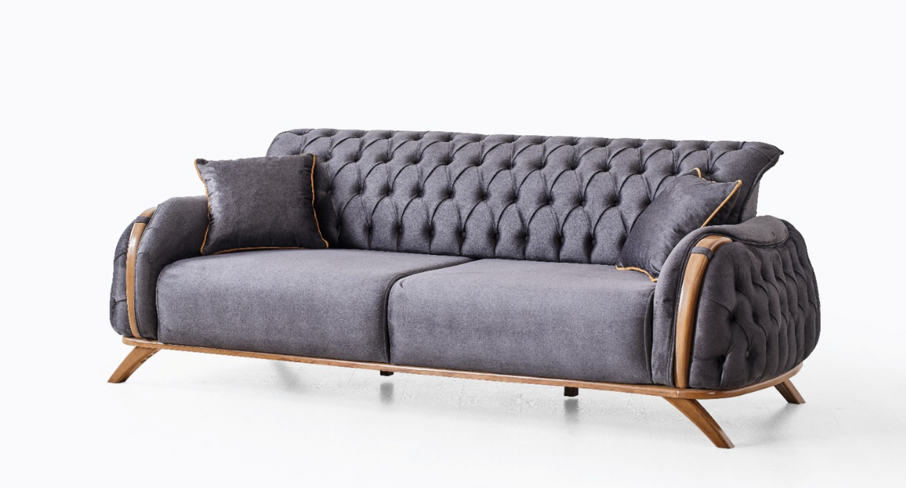 Sude Chesterfield 3+2 sofa Plush Velvet