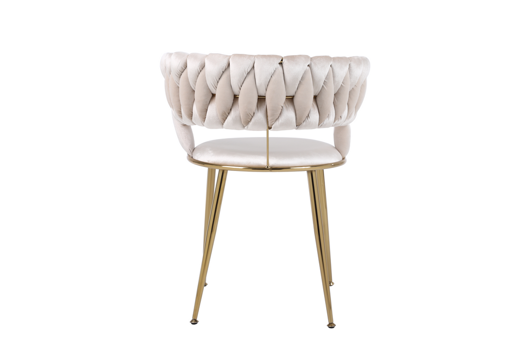 Camelia Cream Gold Dining Chair