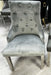 Sofia Grey & Silver Dining Table + Majestic Lion Knocker Back Dining Chairs