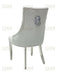 Sofia Grey & Silver Dining Table + Majestic Lion Knocker Back Dining Chairs