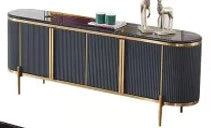 Dalia Ribbed Furniture Range - Midnight & Gold