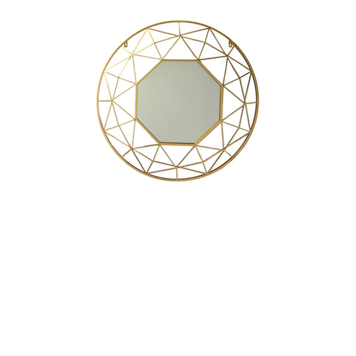 Gold Hexagonal wall mirror