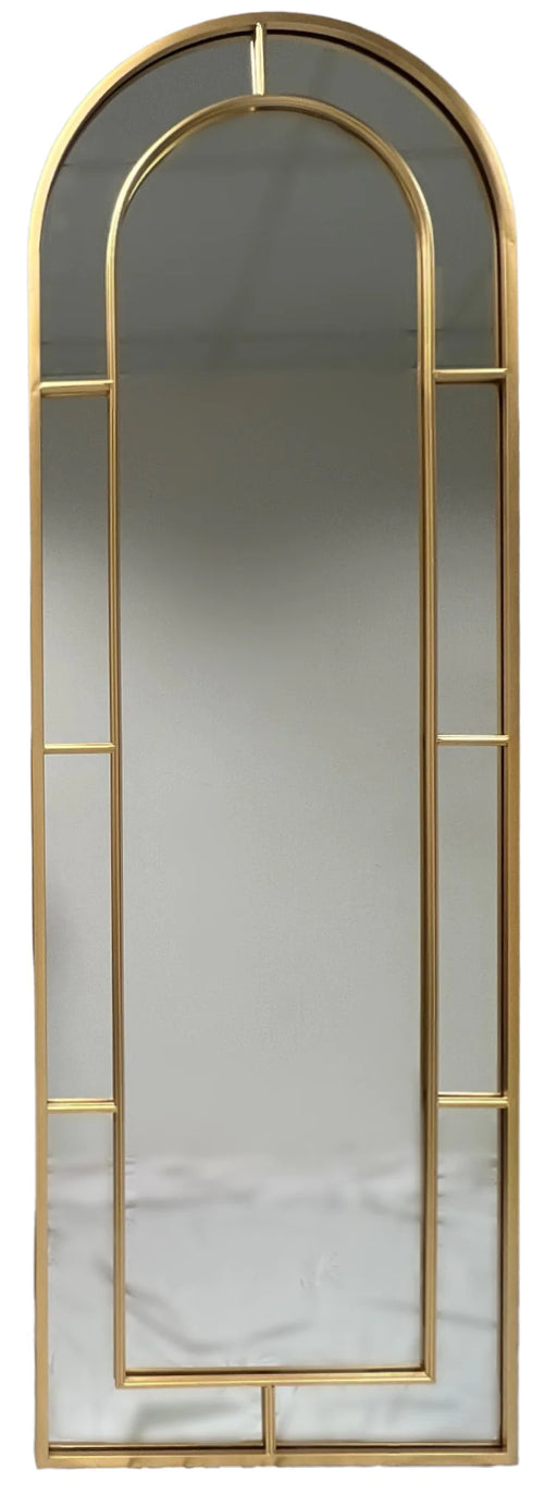 Long Arched Mirror with Gold detailing