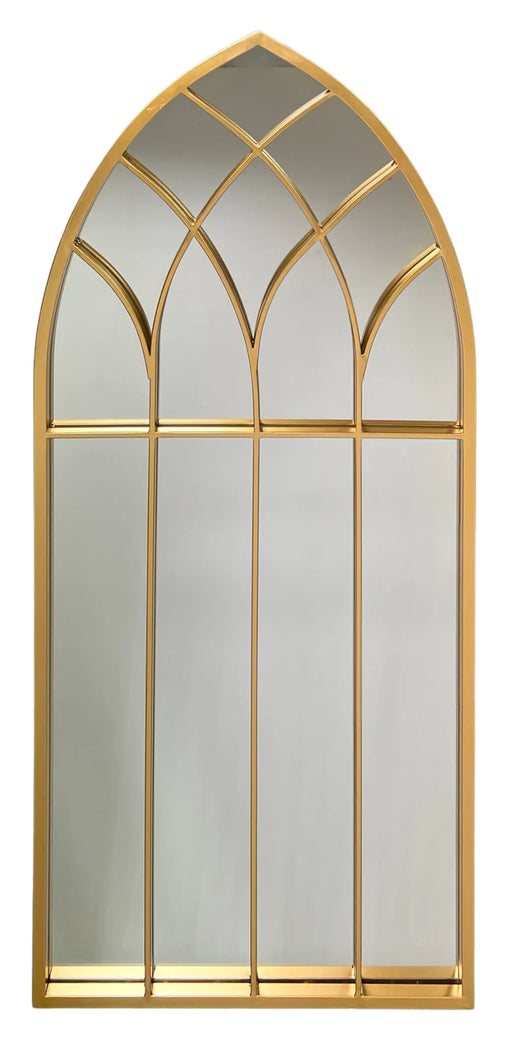 Long Arch design Mirror with Gold Detailing