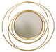 Round wall mirror with gold detailed pattern