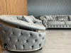 Bvlgari special 3+2 sofa in Silver and chrome