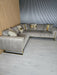 Genova Sofa Range 245cm x 245cm Corner Beige & Gold