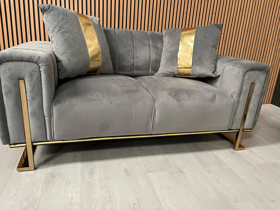 Genova 3+2 in Grey and Gold