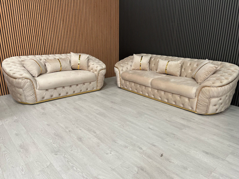 Ambassador 3&2 sofa range plush velvet