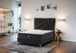 Helix Divan Bed & Mattress Set Double Black & Gold