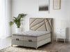 Helix Divan Bed & Mattress Set Double Champagne & Gold