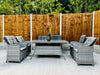 Palermo Rattan Garden 160cm Table with 6 Chairs