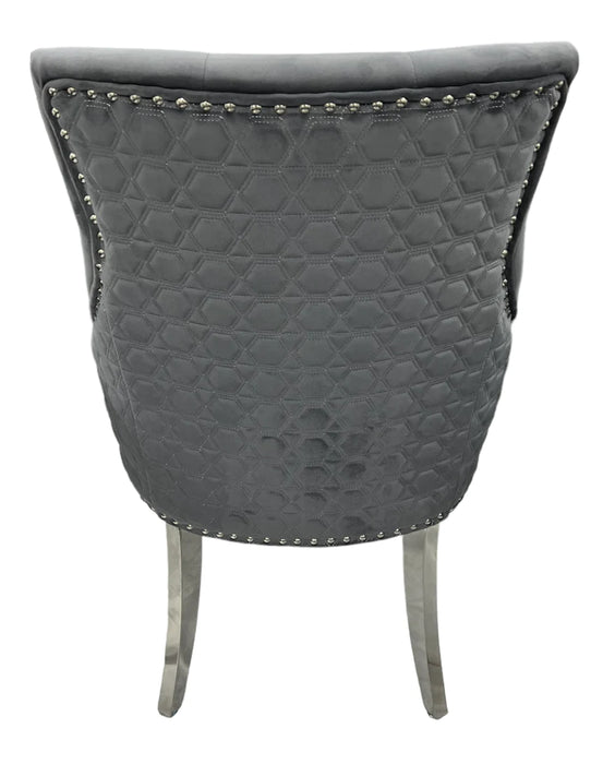 Roma Dark Grey no knocker Dining Chair