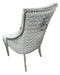 Roma in Silver Grey with Lion  knocker Dining Chair