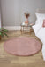 LUXE FAUX FUR RUG PLAIN BLUSH