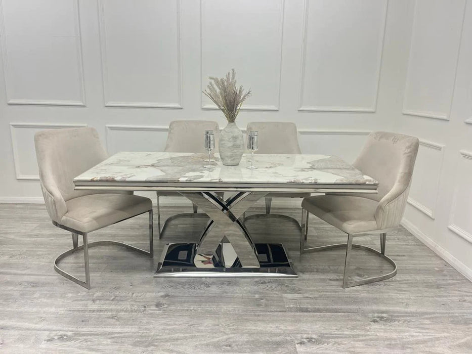 Milan Dining Table 180cm & Chelmsford Dining Chairs