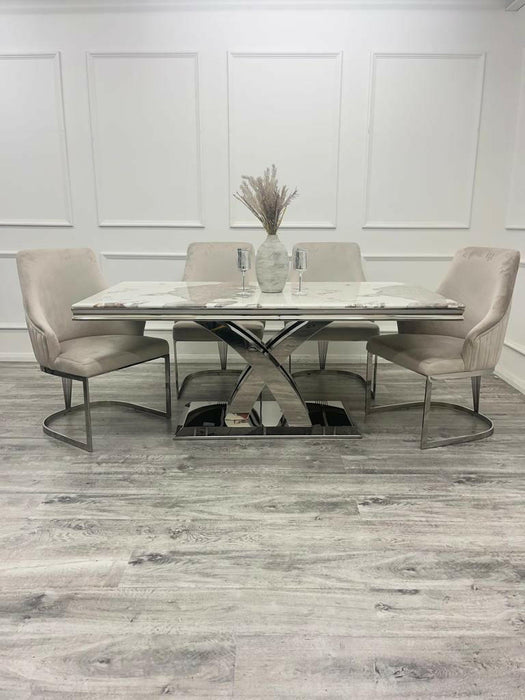 Milan Dining Table 180cm & Chelmsford Dining Chairs