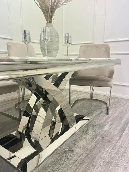 Milan Dining Table 180cm & Chelmsford Dining Chairs