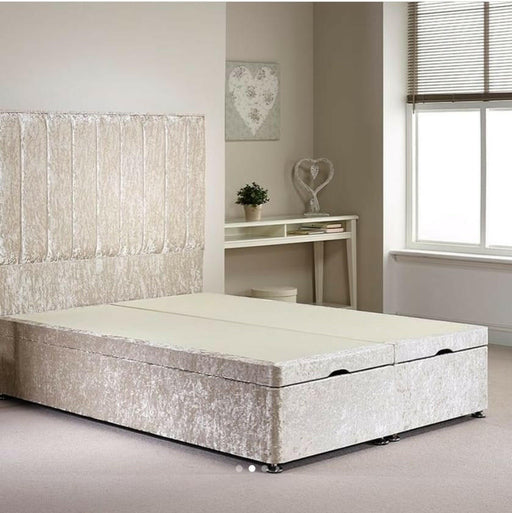 Naomi Gas Lift Bed In Crushed Velvet