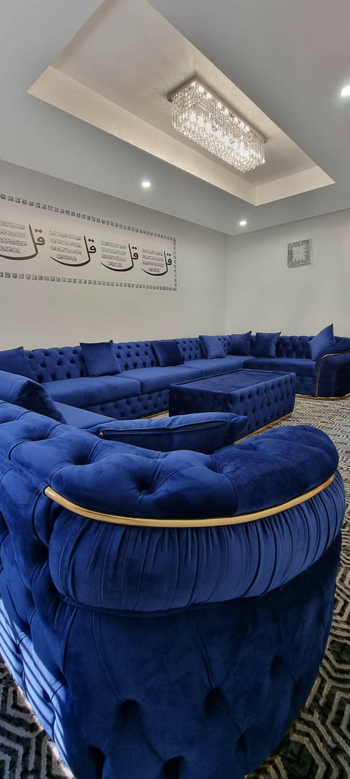 Ambassador U shape corner sofa range plush velvet
