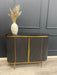 Dalia Ribbed Furniture Range - Midnight & Gold