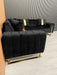 Genova 3+2 Sofa Range In Black And Gold