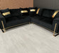 Genova 3+2 Sofa Range In Black And Gold