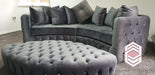 Curved velvet royal Bohemia sofa