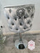 Bar stool Silver Pewter Velvet Shimmery Valentino Barstool