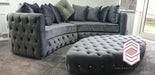 Curved velvet royal Bohemia sofa