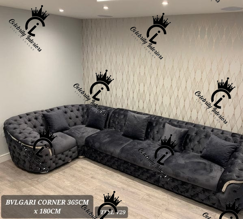 Bvlgari corner sofa range plush velvet - choose combination