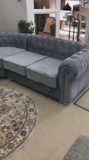 Chromesofa monacofabric sofa plushvelvet bespoke home homedecor cornersofa sofawithdiamonds interiordesign livingroom furnituredesign furniture fyp trend studding beautiful love living couch velvetsofa bespokesofa scatterbackcushions formalbackcushions fabricbuttons fabricsofa suedevelvet upholsteryfabric 