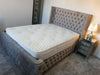 Arianna ottoman storage bed in plush velvet