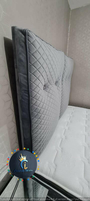 Colorado Divan Ottoman Bedframe In Grey Without Mattress