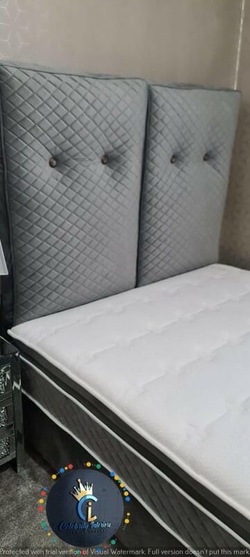 Colorado Divan Ottoman Bedframe In Grey Without Mattress