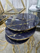 ZINA NEST OF TABLES 3+1 - BLACK AND GOLD - NOW ON SALE