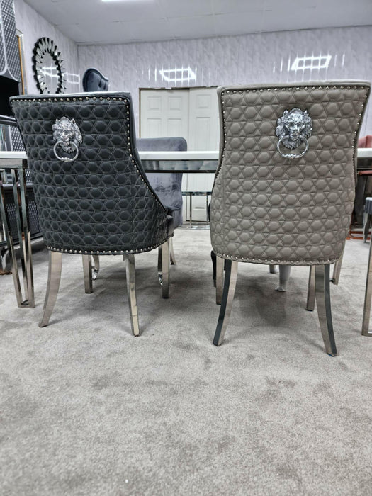 Lion knocker online chairs chrome legs